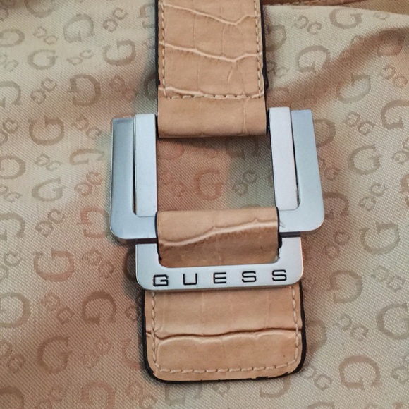 GUESS Shoulder Bag with Faux Croco Trim - Picture 4 of 17